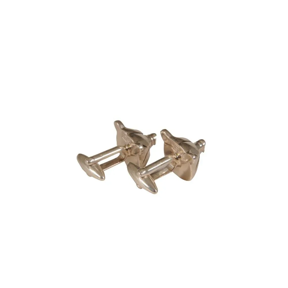 Zaunick Mens Grizzly Bear Cufflinks Sterling Silver Long Sleeve Button Down